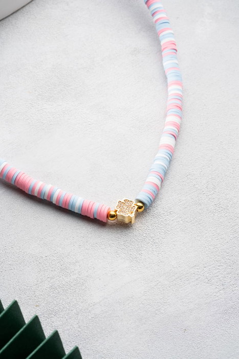 Heliophilia Silver Collar KL-0861 Multicolor con Colgante de Trébol Heliophilia Silver Collar KL-0861 Multicolor con Colgante de Trébol